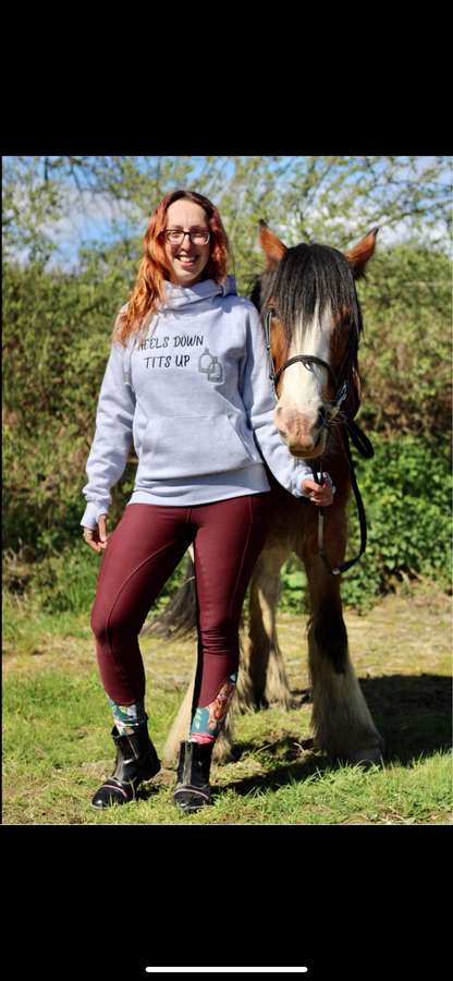 'Heels Down' Cross Neck Hoodie