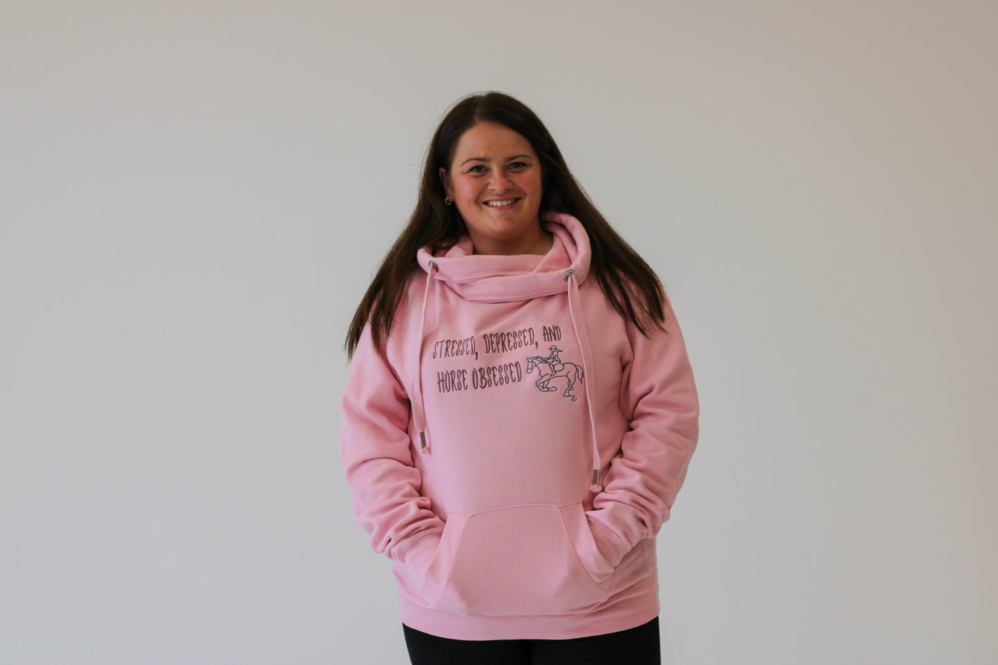 'Horse Obsessed' Cross Neck Hoodie