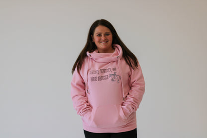'Horse Obsessed' Cross Neck Hoodie