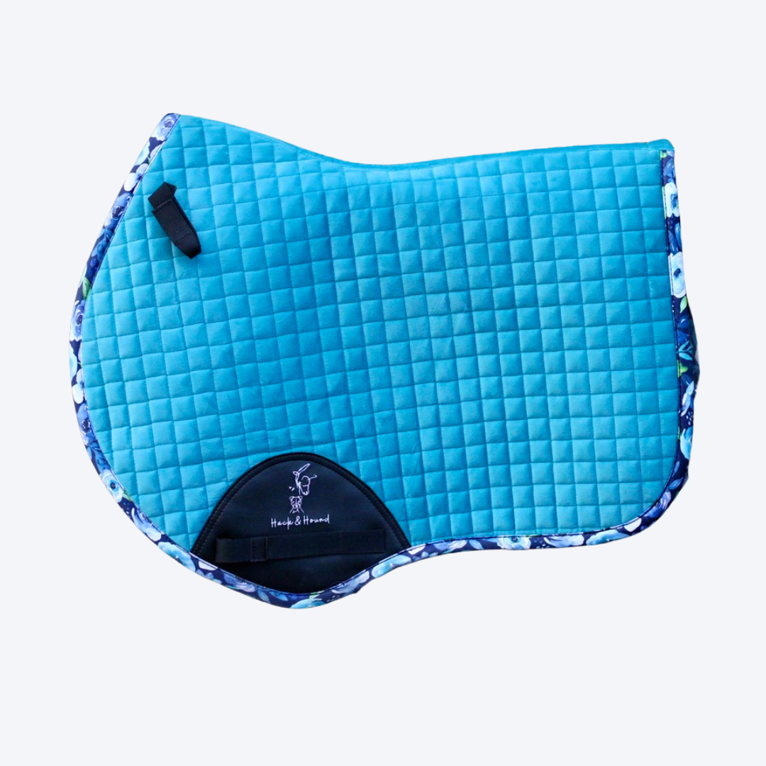 Blue Peony Saddle Pad