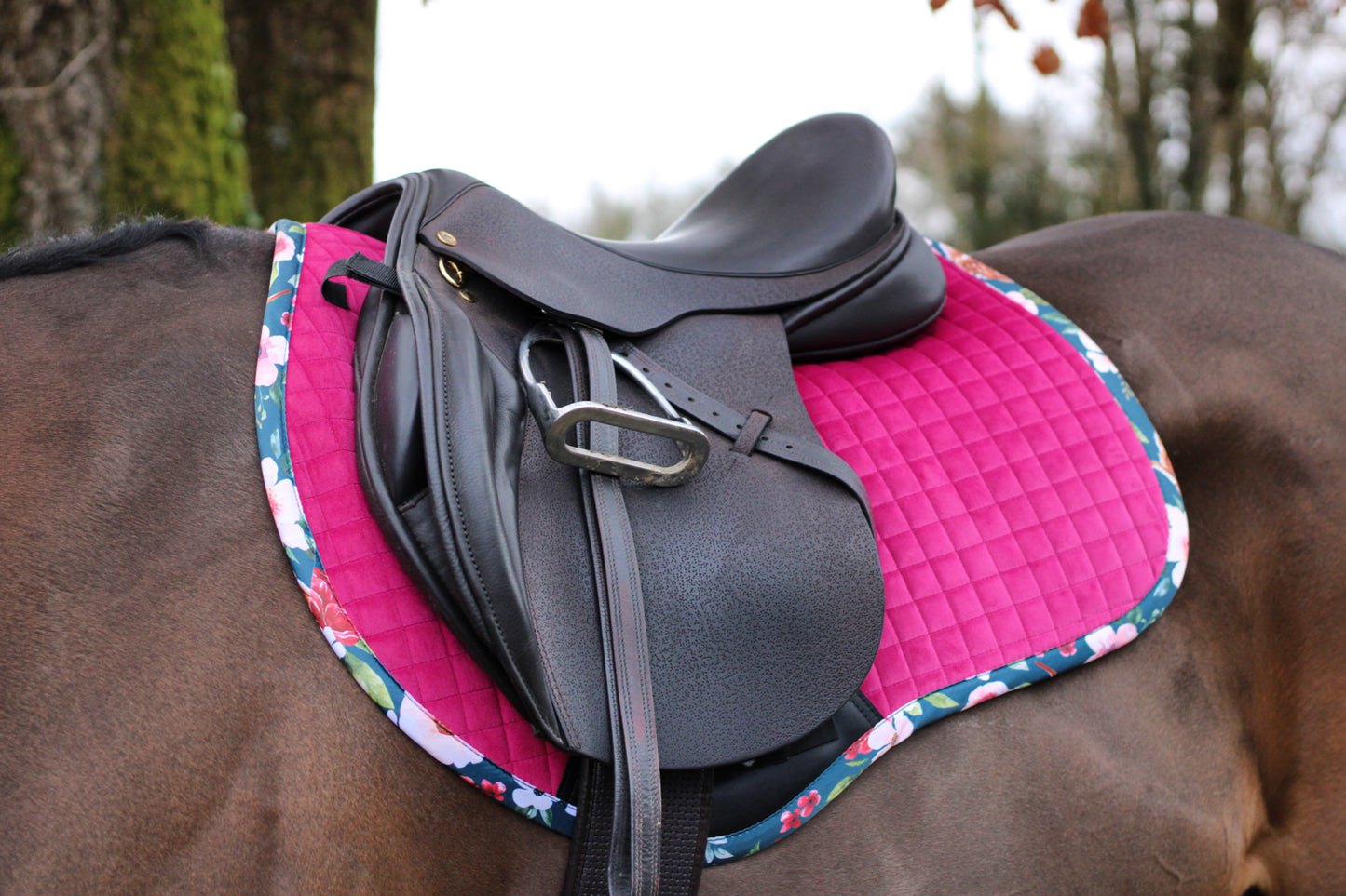 Win - Highland Moo & Blue Peony Saddle Pads