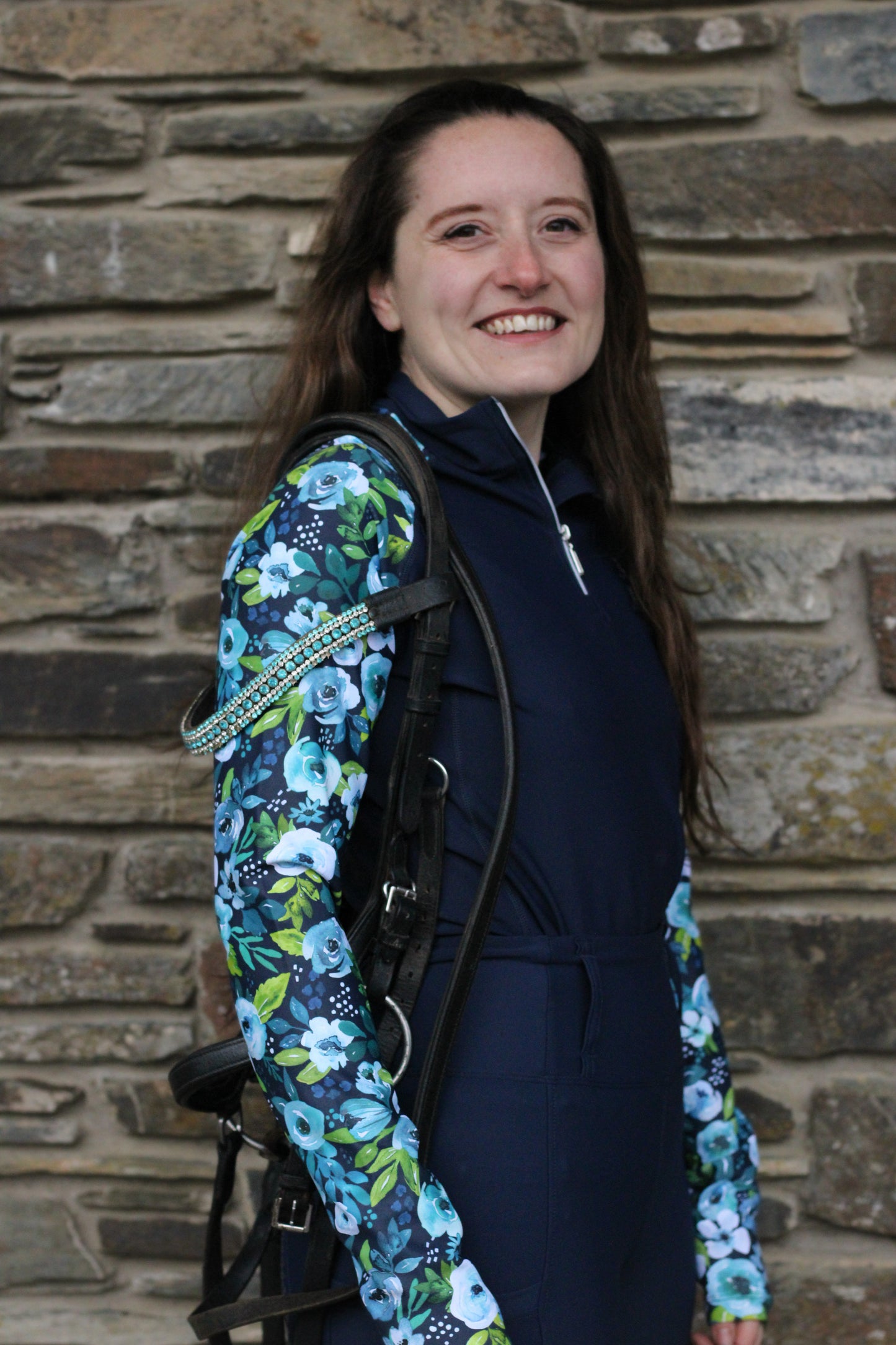 Blue Peony Base Layer - Navy