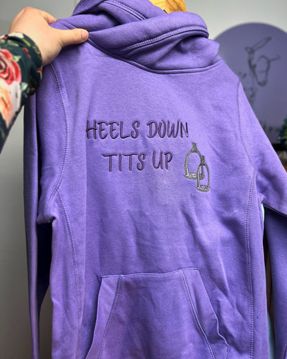 'Heels Down' Cross Neck Hoodie