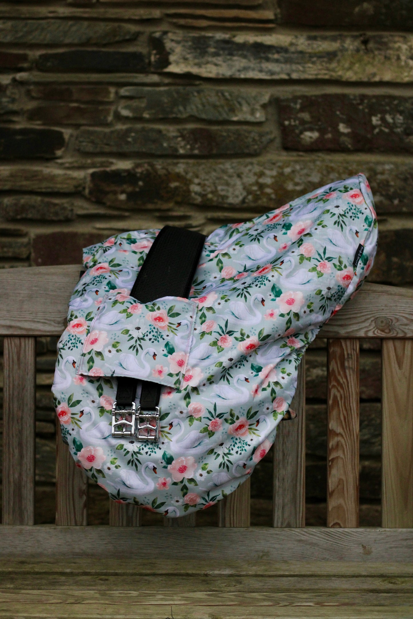 Elegant Swan Saddle Cover