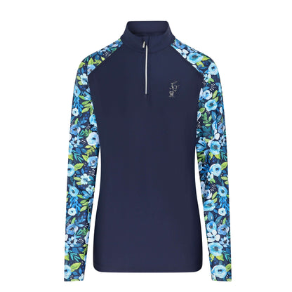 Blue Peony Base Layer - Navy