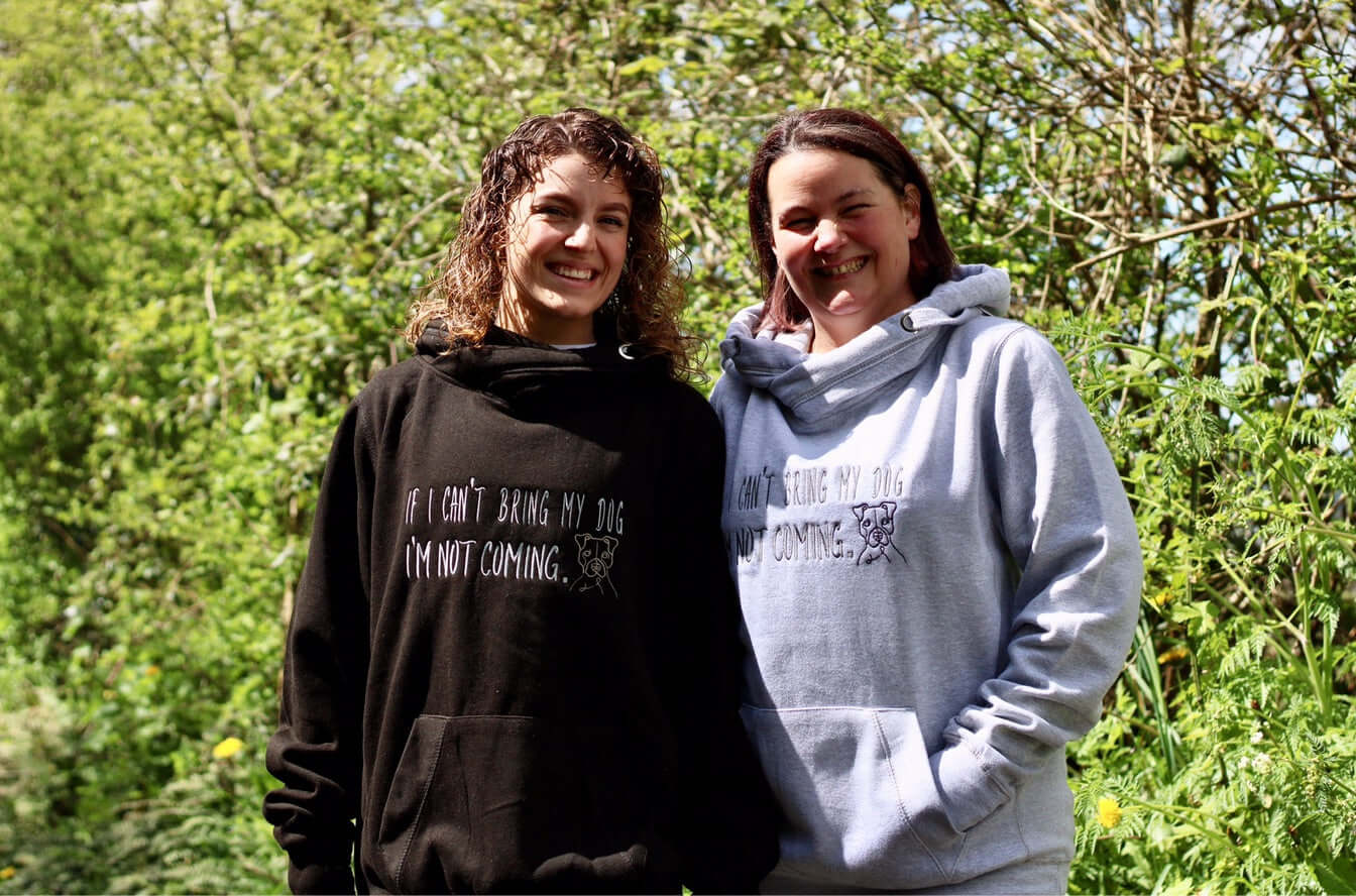 'If I can't bring my dog' Cross Neck Hoodie