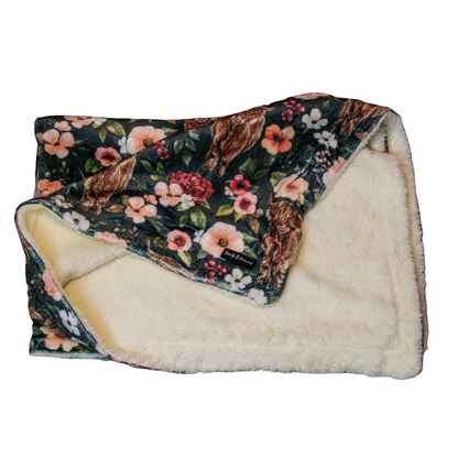 Highland Moo Dog blanket