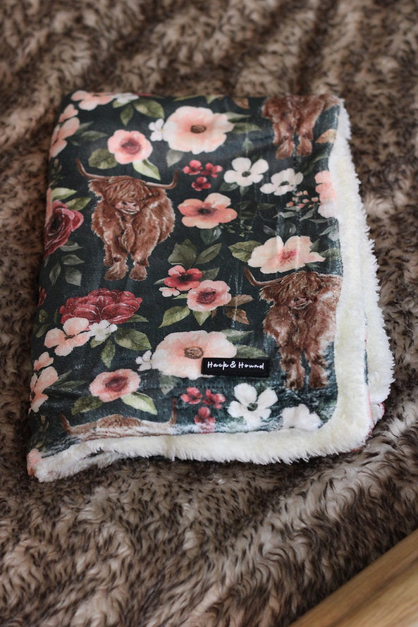 Highland Moo Dog blanket