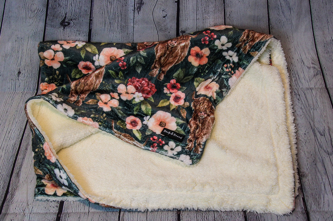 Highland Moo Dog blanket