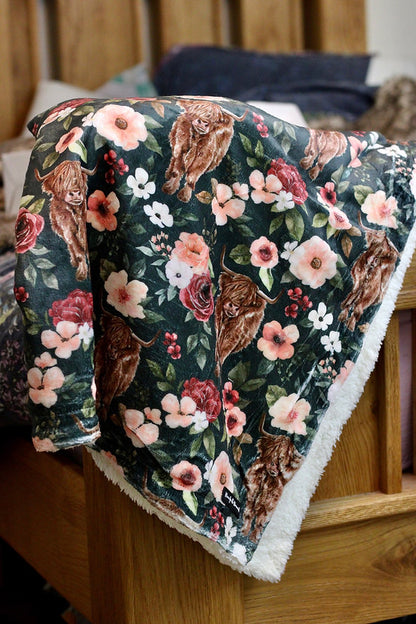Highland Moo Dog blanket