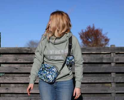 'If I can't bring my dog' Cross Neck Hoodie